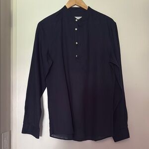 Zara Blue Casual Button Down Shirt Long Sleeve